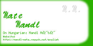 mate mandl business card